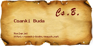 Csanki Buda névjegykártya